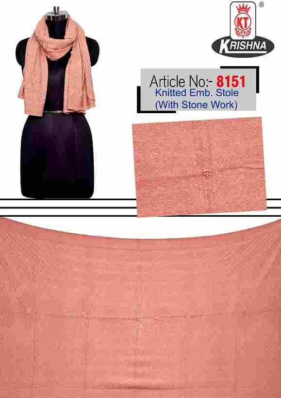 Knitted Embroidery Stoles